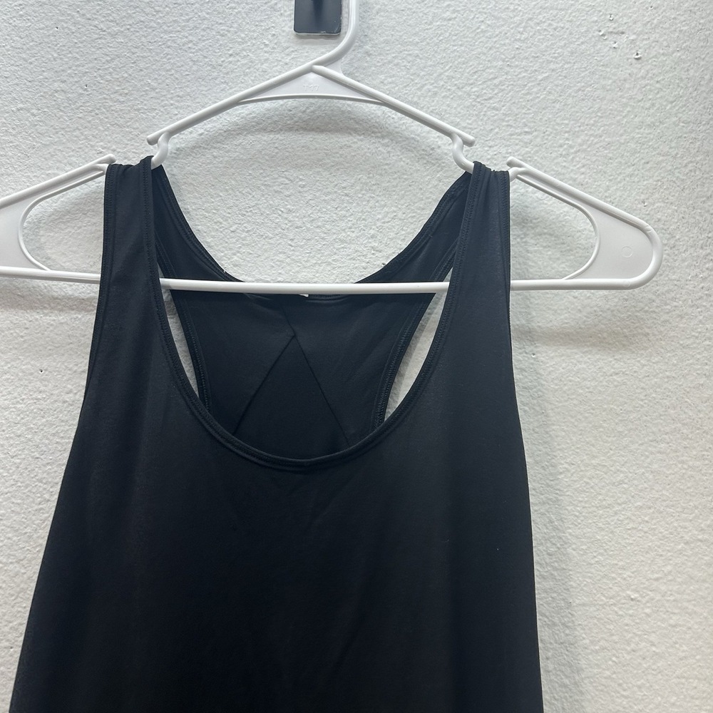 Lululemon Woman's Black Loose Pleated Back Razorback Sz 6 Running Athletic - Picture 2 of 7